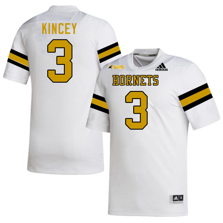Alabama State Hornets #3 Dequon Kincey College Football Jerseys Stitched-White
